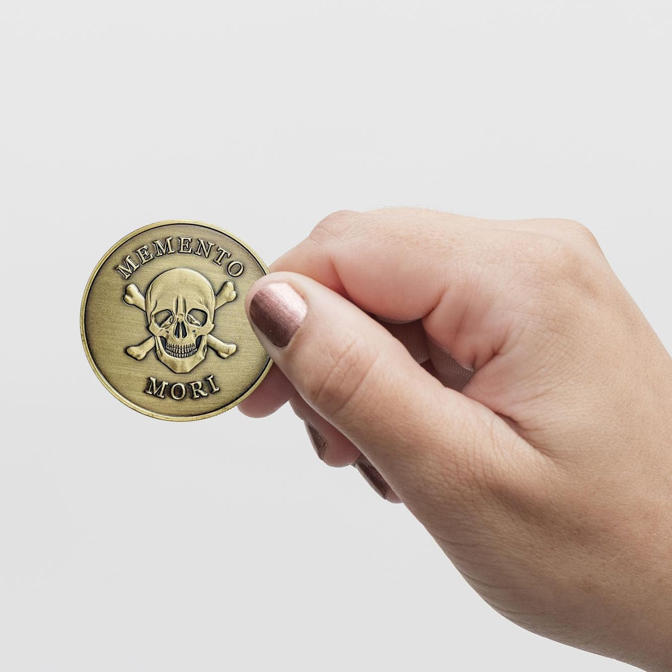 Memento Mori Coin, Momento Mori Coin for Daily Stoic Practice,Memento Vivere,Stoic Reminder Token Skull Challenge Coin,Yes No Coin,Decision Maker Coin,Edc Coin,Worry Coin,Lucky Coin,Stoicism Gifts
