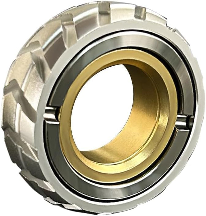 Decompression Toy Dual Function Stainless Steel Motorcycle Tire Fidget Ring Spinner Rings for Motorcycle Tire Fidget Ring Fingertip Gyro Decompression Artifact Magnetic Rings Fidget Toy (Silver)