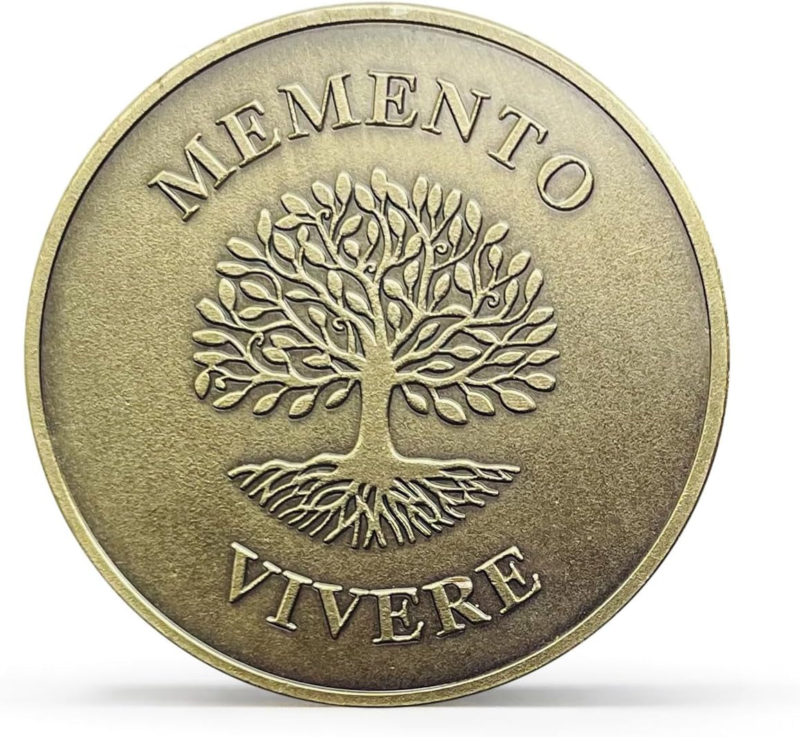Memento Mori Coin, Momento Mori Coin for Daily Stoic Practice,Memento Vivere,Stoic Reminder Token Skull Challenge Coin,Yes No Coin,Decision Maker Coin,Edc Coin,Worry Coin,Lucky Coin,Stoicism Gifts
