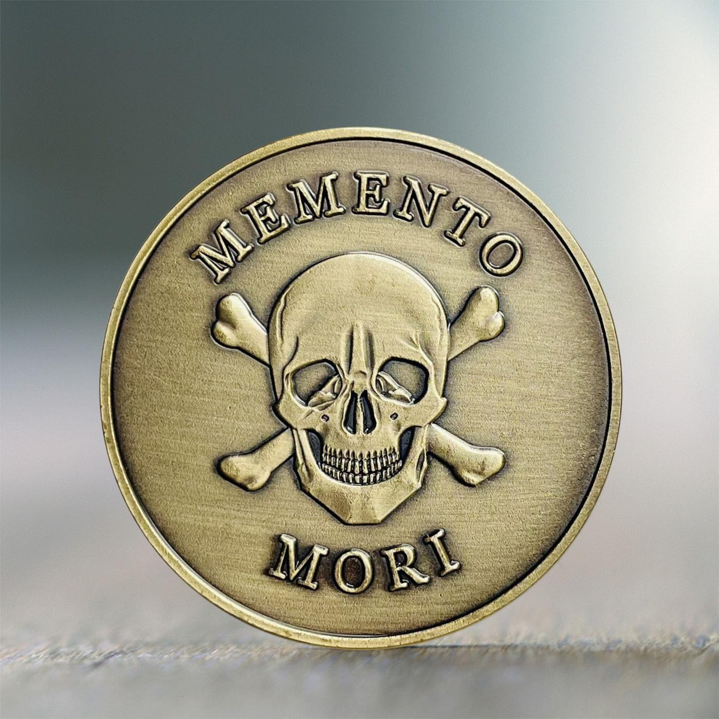 Memento Mori Coin, Momento Mori Coin for Daily Stoic Practice,Memento Vivere,Stoic Reminder Token Skull Challenge Coin,Yes No Coin,Decision Maker Coin,Edc Coin,Worry Coin,Lucky Coin,Stoicism Gifts