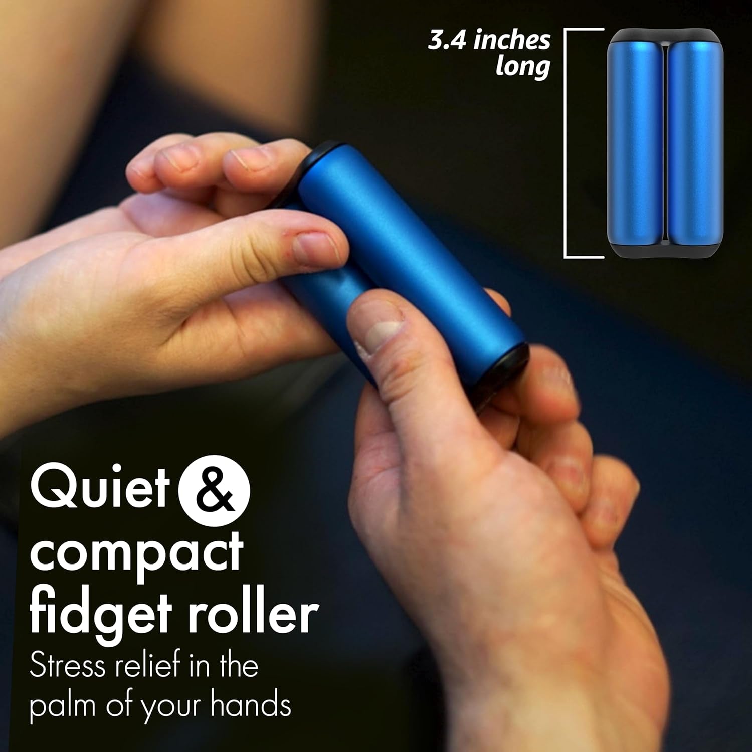 Roller Sapphire - (The Original) Handheld Fidget Toy for Adults | Help Relieve Stress, Anxiety, Tension | Promotes Focus, Clarity | Compact, Portable Design